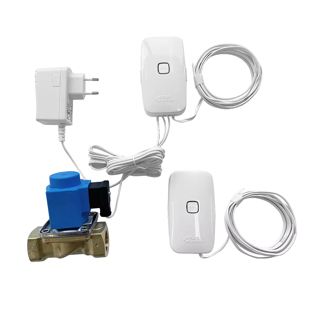 Läckagebrytare trådlöst, en ventil 3/4", batteridriven sensor