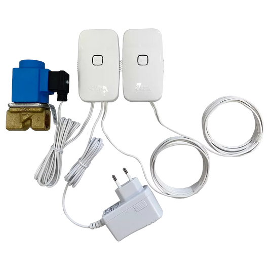 Läckagebrytare trådlöst, en ventil 1/2", batteridriven sensor