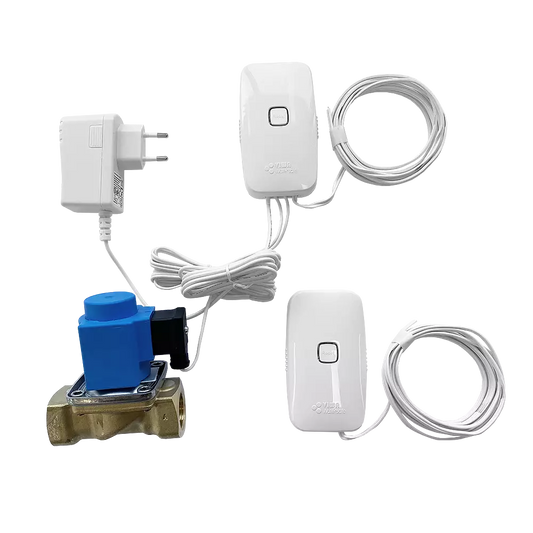 Läckagebrytare trådlöst, en ventil 3/4", batteridriven sensor